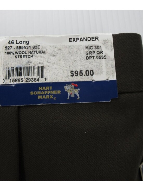Hart Schaffner Marx Pants 46L Wool Performance Comfort Chicago Fit NEW - Picture 3 of 13